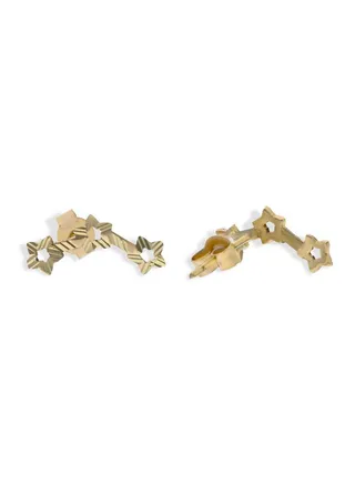 Gold Stars Stud Earrings 18KT - FKJERN18KU3071 