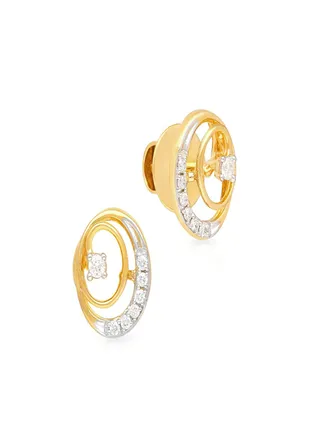 Malabar Gold and Diamonds 18 Carat 750 Purity Diamond Earring MGNFEL013ER1YVVSVS-GH 