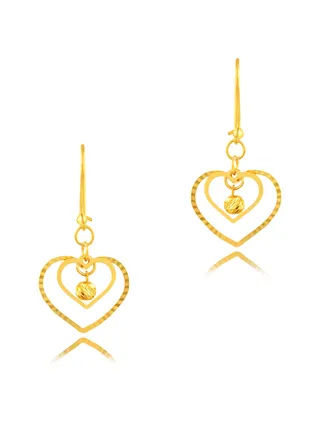 Gleaming 21k Gold Earrings for a Touch of Luxury 
