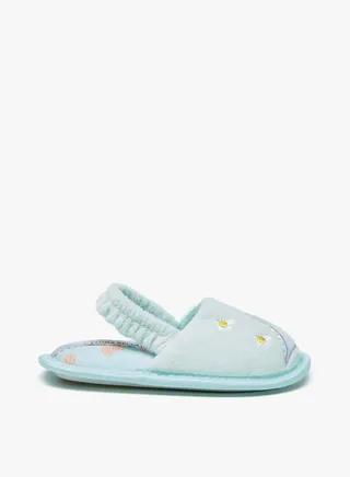 Girls Embroidered Slingback Bedroom Slides By Shoexpress 