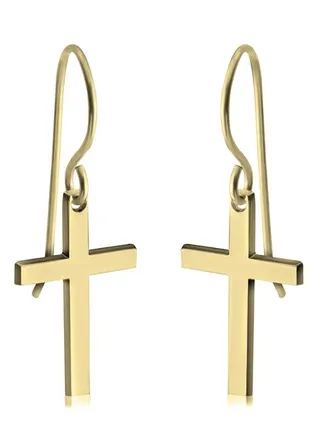 Silver 925 Personalized Cross Name Earrings 