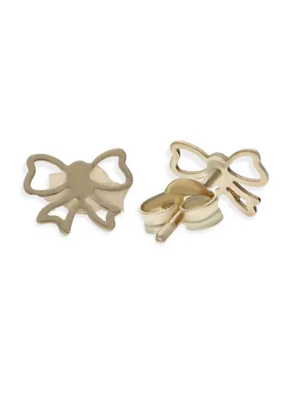 Gold Butterfly Stud Earrings 18KT - FKJERN18KU3064 