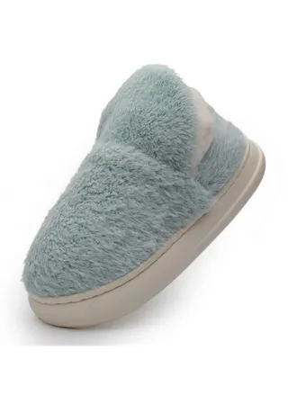 Lucky Kids Cute Cozy Unisex Slip On Bedroom Slippers With Warm Plush Fleece And Rubber Non-Slip Sole For Little/Big Kids 