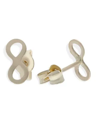 Gold Infinity Stud Earrings 18KT - FKJERN18KU3062 