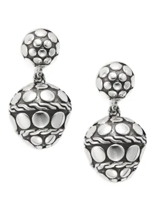 Dot Sterling Silver Small Oval Drop Earrings for Women One Size 