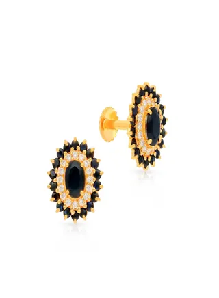 Malabar Gold and Diamonds 22 Carat 916 Purity Gemstone Earring PGNTRA140ER5Y 