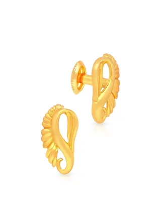 22 KT 916 Purity Gold Studs Earrings For Women DZKDN23ER11_Y 