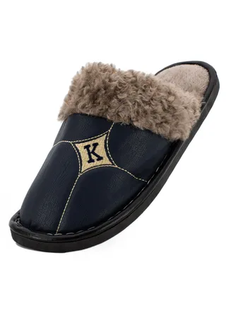 Lucky Kids Mens Womens Luxurious Cozy Slip On Scuff Slippers With Velvet & Anti Skid Non-Slip Rubber Sole For Little/Big Kid 