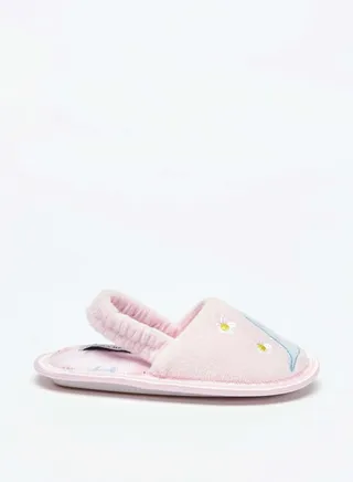 Girls Embroidered Slingback Bedroom Slides By Shoexpress 