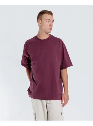 Burgundy Basic Oversized Tee 