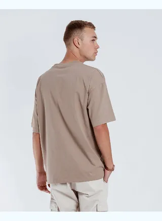 Khaki Basic Oversized Tee 