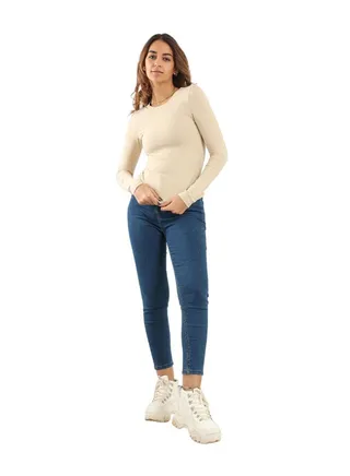 Cotton Round Neck Top 