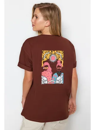 T-Shirt - Brown - Oversize 