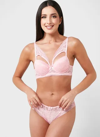 Lace Push Up Bra & Brief Set 