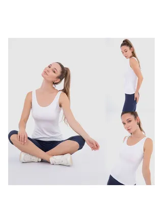 Mesery Bundle Of Three Cotton Stretch Plain Tank Tops - White 