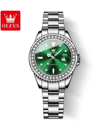 Watches for Women Stainless Steel Quartz Water Resistant Analog Watch 34mm Silver 9945 