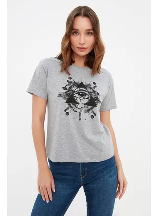 T-Shirt - Gray - Semi Fit 