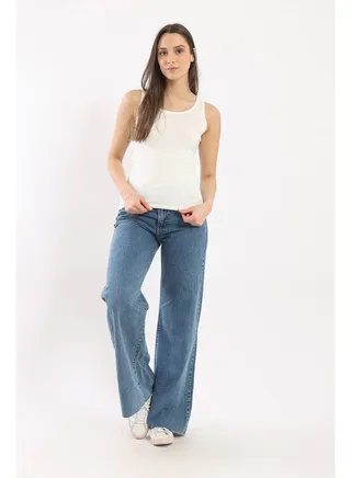 Sleeveless Viscose Tank Top 