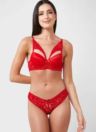 Lace Push Up Bra & Brief Set 