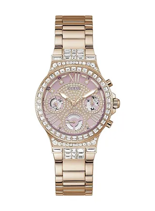 GUESS Women's Sport Multifunction Glitz with Crystals 36mm Watch 
