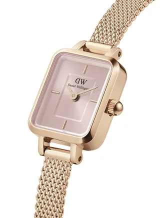 Daniel Wellington Quadro Mini Melrose Blush Women's Watch 15.4*18.2mm Dial with Rose Gold Stainless Steel (316L) Strap DW00100650 