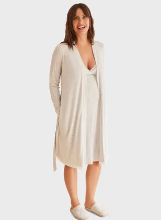 Belted Ribbed Robe 
