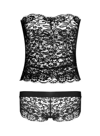 Lace Embroidery Set Black 