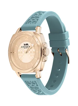 Women's Analog Tonneau Shape Silicone Wrist Watch 14503979 - 34 Mm 
