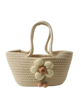 New Handmade Woven Bag Flower Bag 