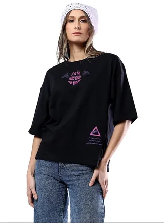Summer Printed Tee with Front & Back Print 