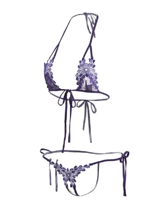 Lingerie Lace Babydoll 2 Piece  Bra and Panty Sets 