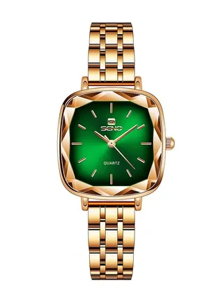 Women's Waterproof Alloy Square Watch - Green 