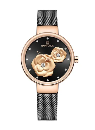 Women's Stainless Steel Analog Wrist Watch NF5013 RG/B/B 