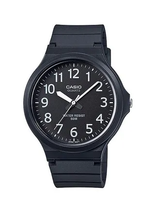 Men's Resin Analog Quartz Watch MW-240-1BVDF - 44 mm - Black 
