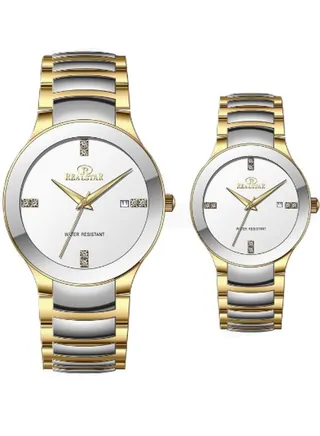 Water Resistant Analog Couple Watch Set 