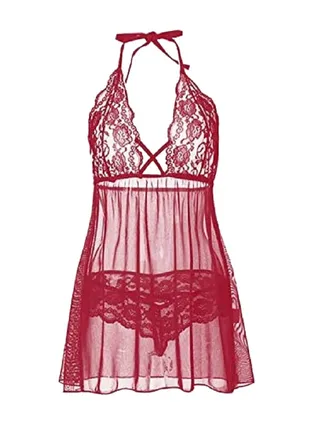 WomenFull Slip Lace Modal Chemises Short Sleeve V Neck Nightgown. 