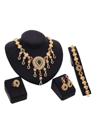 4-Piece Necklace Earring Jewelry Set 