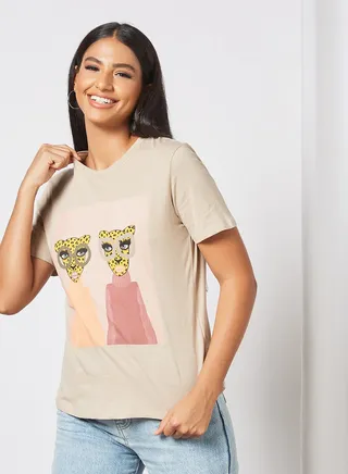 Leopard Print T-Shirt Multicolor 