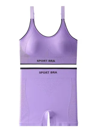 Purple Sports Bra and Panties Set 