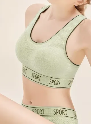 Olive Sports Bra and Panties Set 