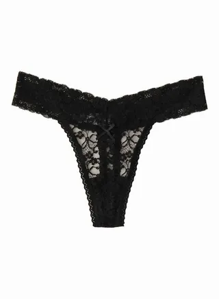 G-string Briefs Seamless Low Waist Underwear Erotic Panties Black 