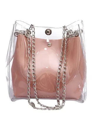 Transparent Shoulder Bag Pink 