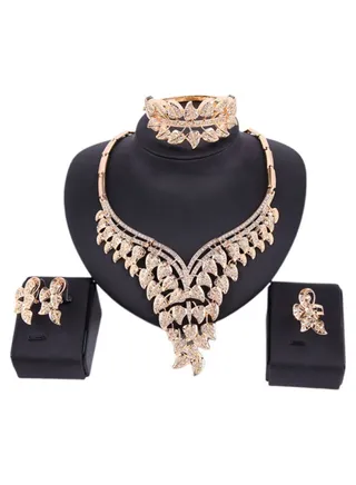 4-Piece 18 Karat Gold Plated Jewellery Set 