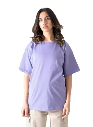 Lavender Over-Sized Crew Neck T-Shirt 