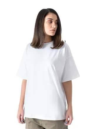 White Oversized Crew Neck T-Shirt 