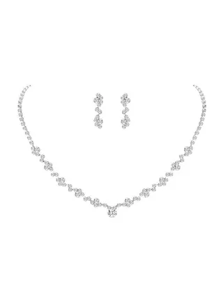 Rhinestone Inlay Jewellery Set 