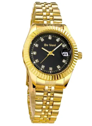 Women Stainless Steel Wrist Watch with Calendar 