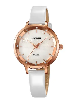 Watches for Women Quartz Analog Water Resistant Leather Watch White 2170 