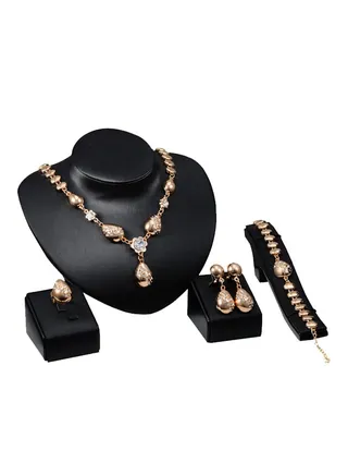 4-Piece Necklace Earring Jewelry Set 