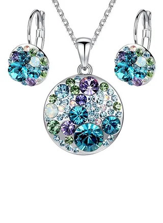 Crystals Light Ocean Bubble Jewelry Set 